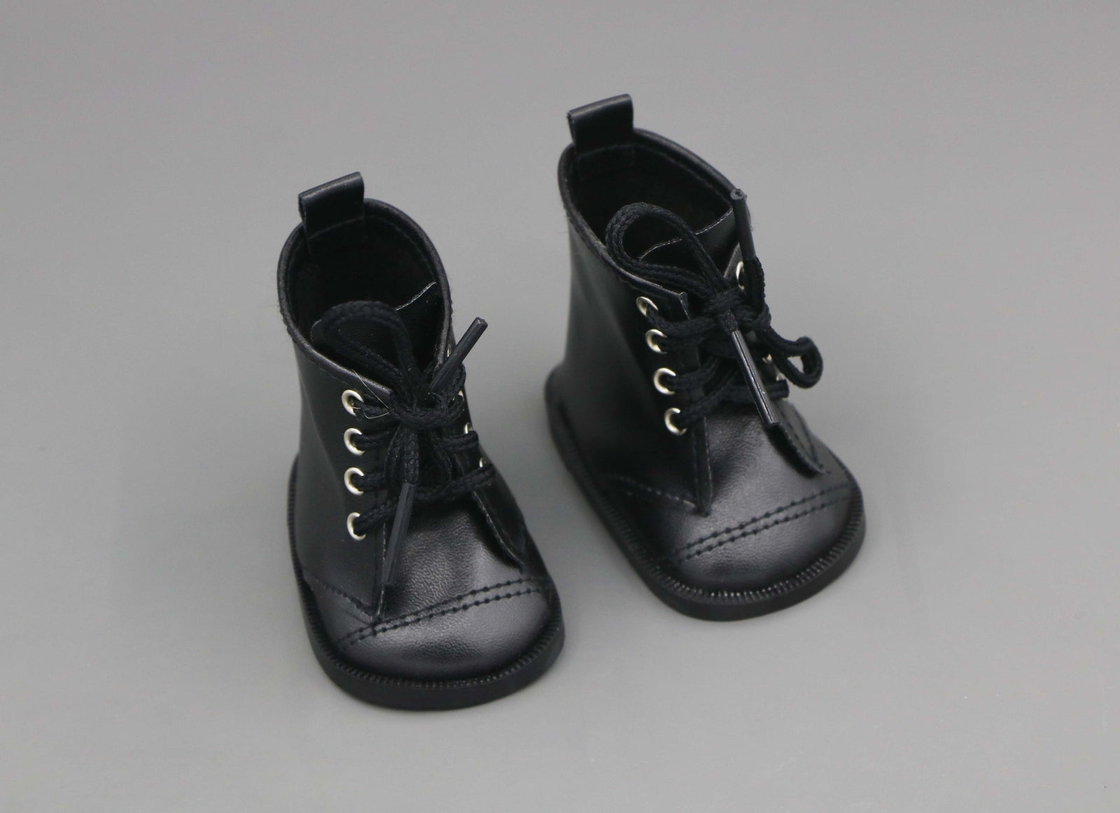 Black Lace-Up Combat Boots for 18"Doll shoes footwear