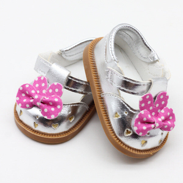 Cartoon Minnie-Style Leather Shoes for 18" Doll | Mary Jane Flats