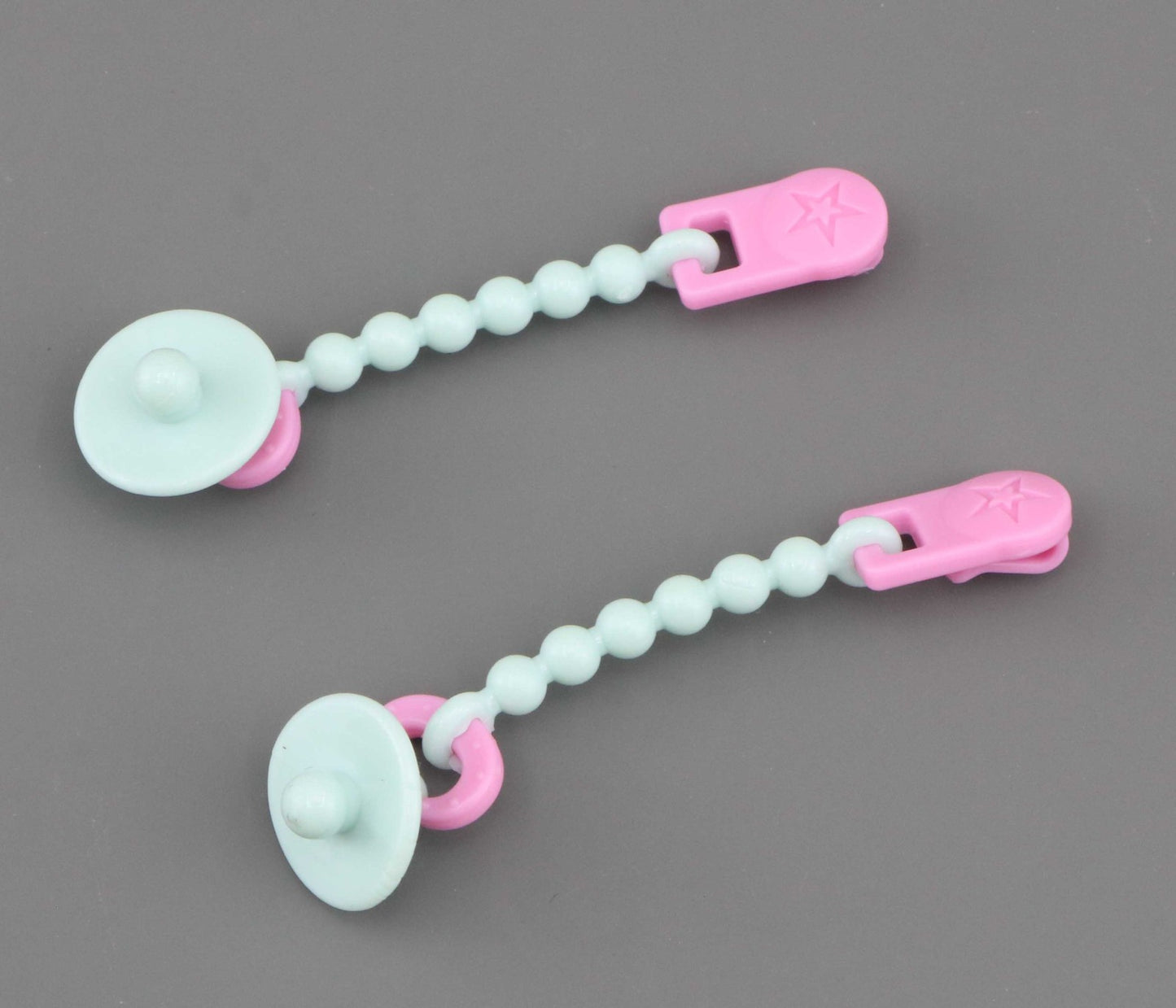 American Girl 2pcs beaded clip with pacifier for Little Bitty Baby doll