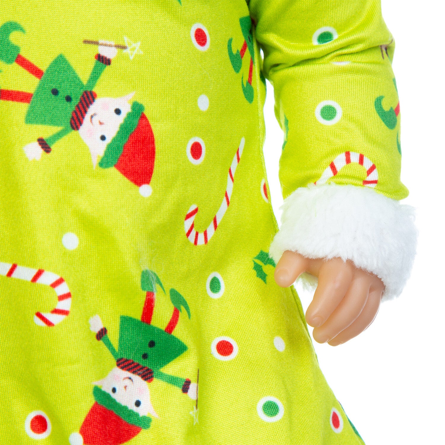 18" Doll Christmas Dress Outfit Set with Hat & Scarf (3 Styles)