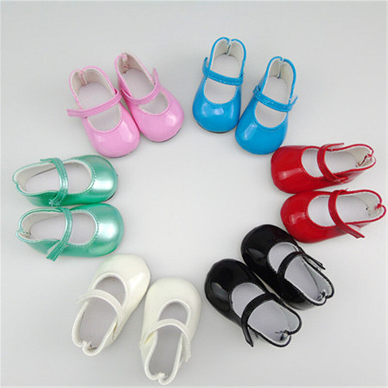 Shiny Leather Mary Jane Shoes | Fits 18" Doll (Multi Colors)