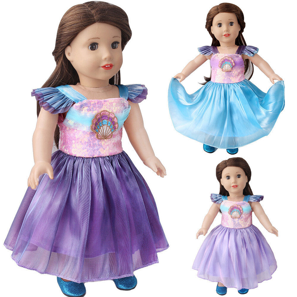 Shell Princess Tulle Party Dress | 18" Doll Outfit