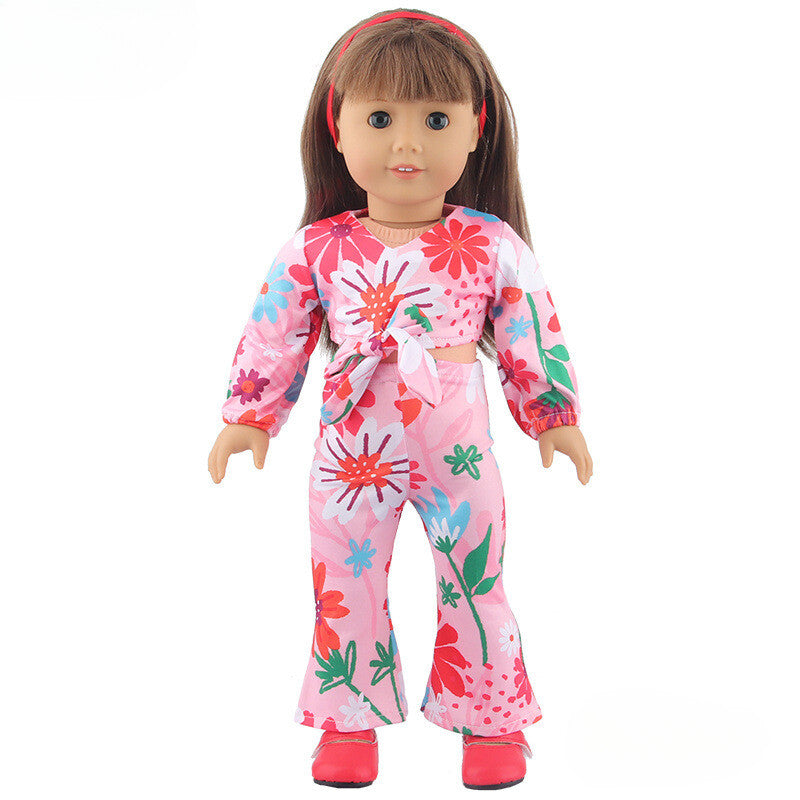 Flower Dance Floral Print 2-Piece Outfit | 18" Doll