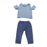 Gray t-shirt Top & pants set made for 18'' doll outfit clothes