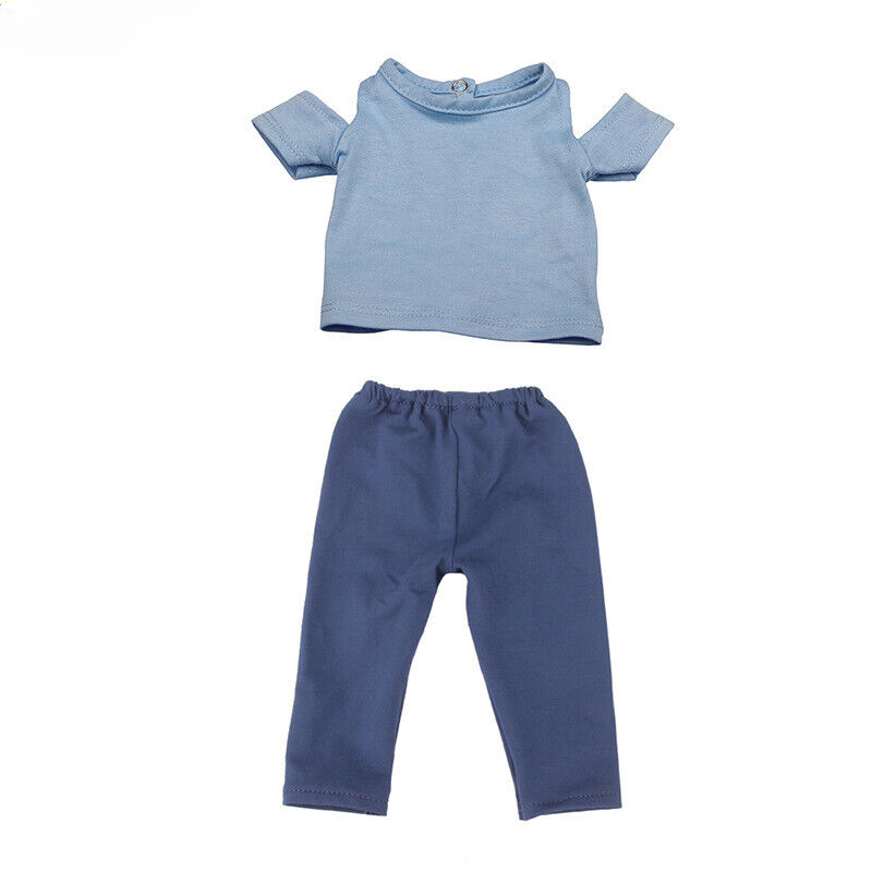 Gray t-shirt Top & pants set made for 18'' doll outfit clothes