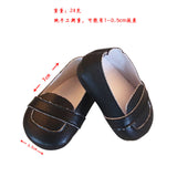 Black Flat Shoes for 18" Dolls footwear Accessories