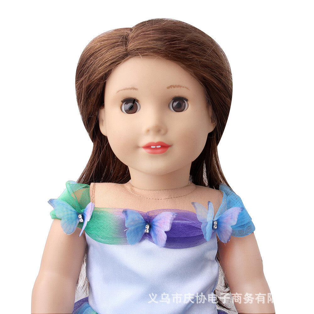 Pink Butterfly Mesh Party Dress | 18" Doll Outfit