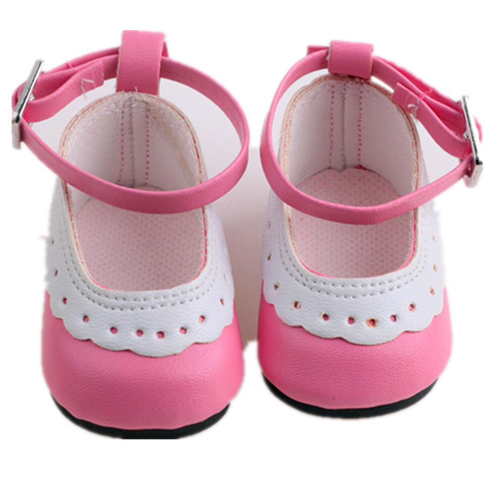 Scalloped Edge Mary Jane Flats | Fits 18" Doll Footwear (2 Colors)