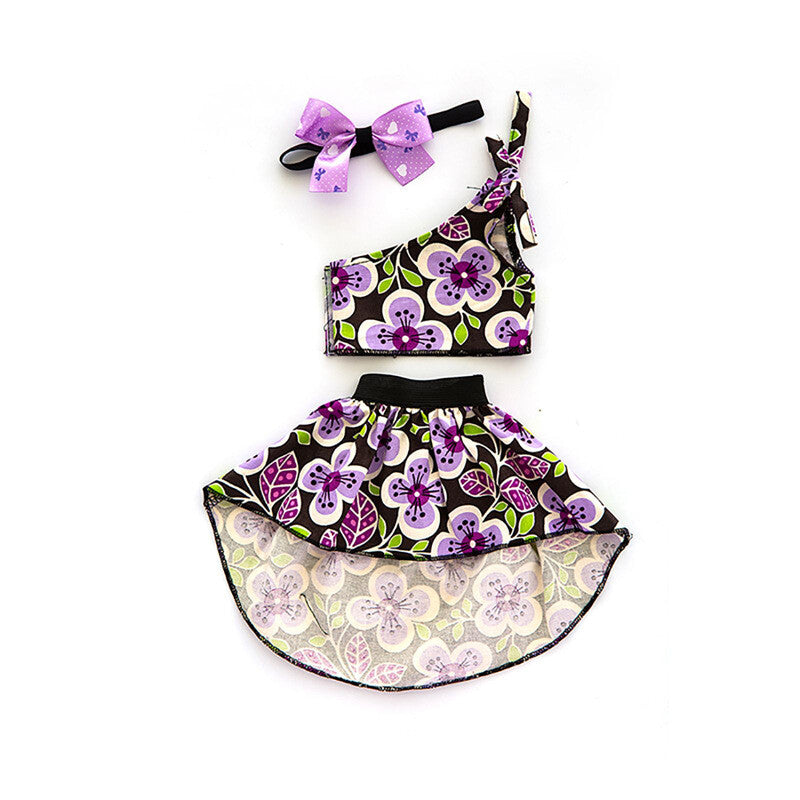 3-Piece Hawaiian Outfit Set | 18" Doll Beach Clothes