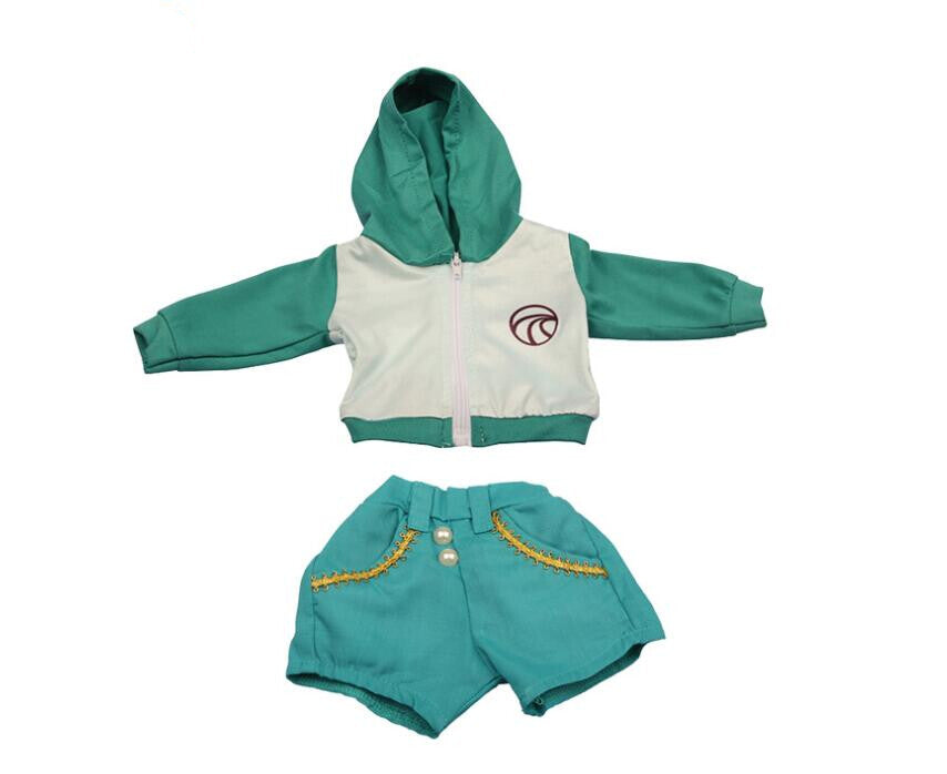 Sportswear Hoodie shirt & shorts set made for 18'' doll outfit