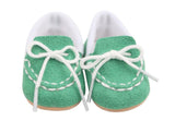 Cute green cotton shoes made for 18'' doll