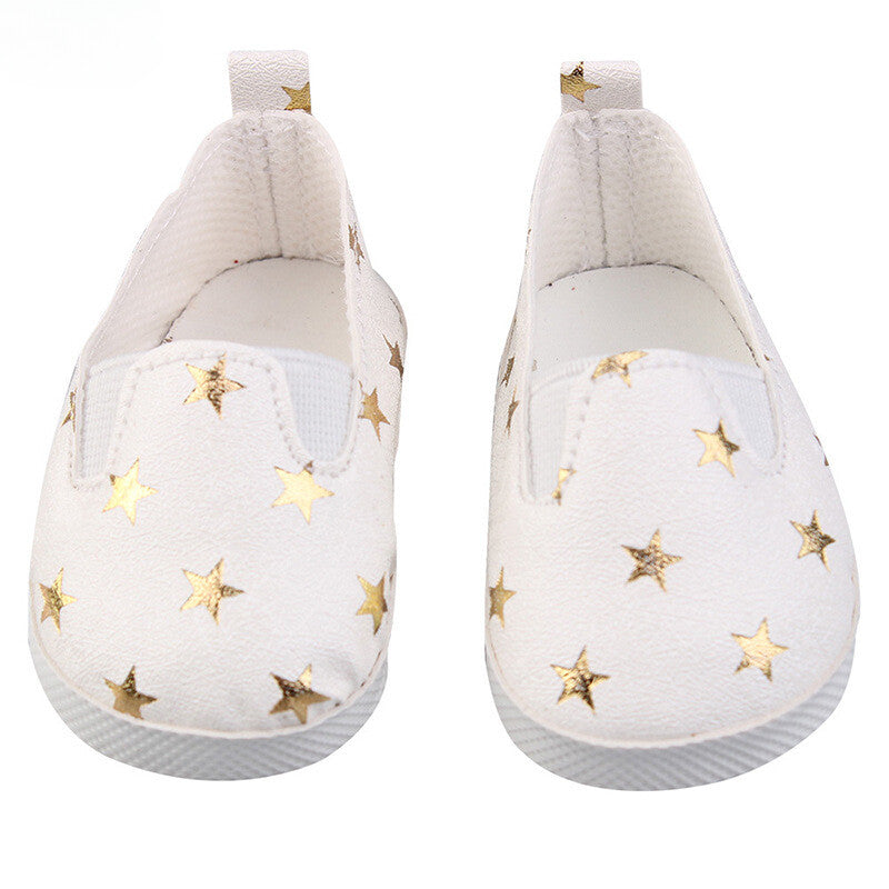 Glitter Star Flats | Fits 18" Doll (3 Colors)