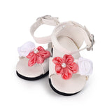 Flower pearl sandals made for 18'' doll summer shoes