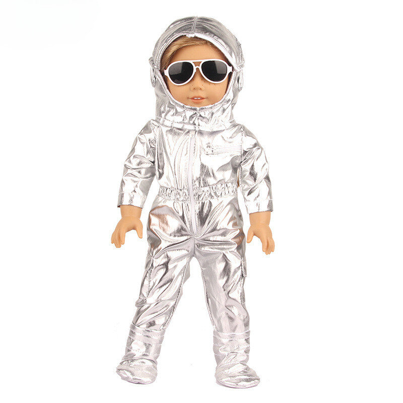 18" Doll Silver Space Suit Outfit Set