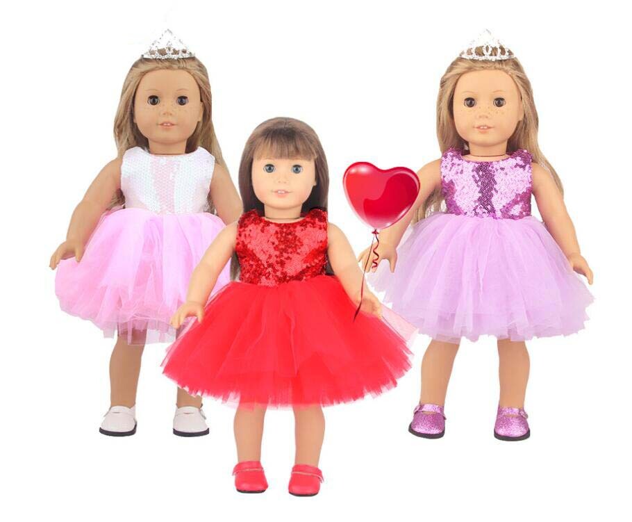 Cute Sequin Tulle Skirt | 18" Doll Party Outfit