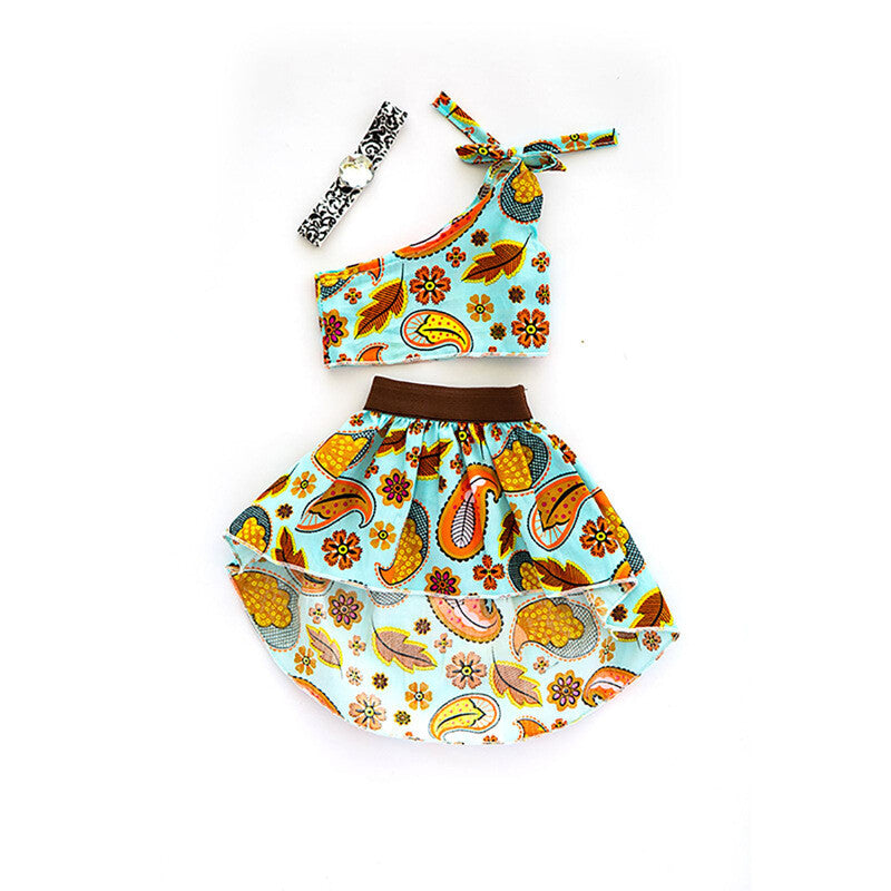 3-Piece Hawaiian Outfit Set | 18" Doll Beach Clothes