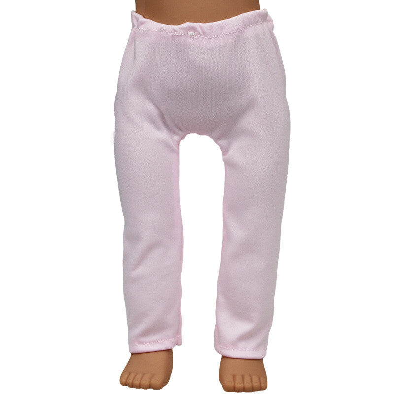 3-Color Tight Leggings for 18" Doll - White, Black & Pink