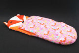 14" Wellie Wishers Doll Fox Sleeping Bag - Soft Pink Doll Bedding Accessory for American Girl Dolls