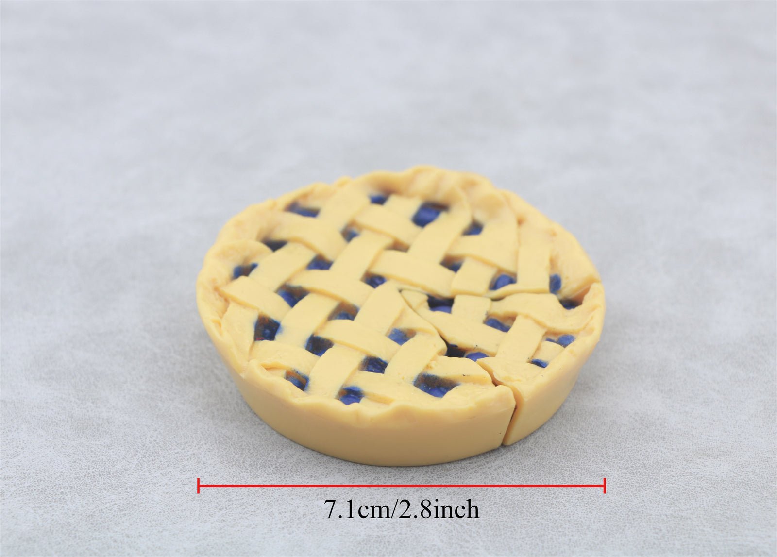 18" Doll Blueberry Pie & Slice Set - Mini Food Accessory for American Girl Dolls, Bakery Diner Pretend Play