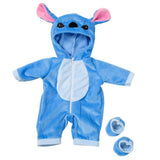 18" Doll Lilo & Stitch Costume & Shoes Set - Cute Angel & Stitch Outfit for Dolls Themed Doll Clothes