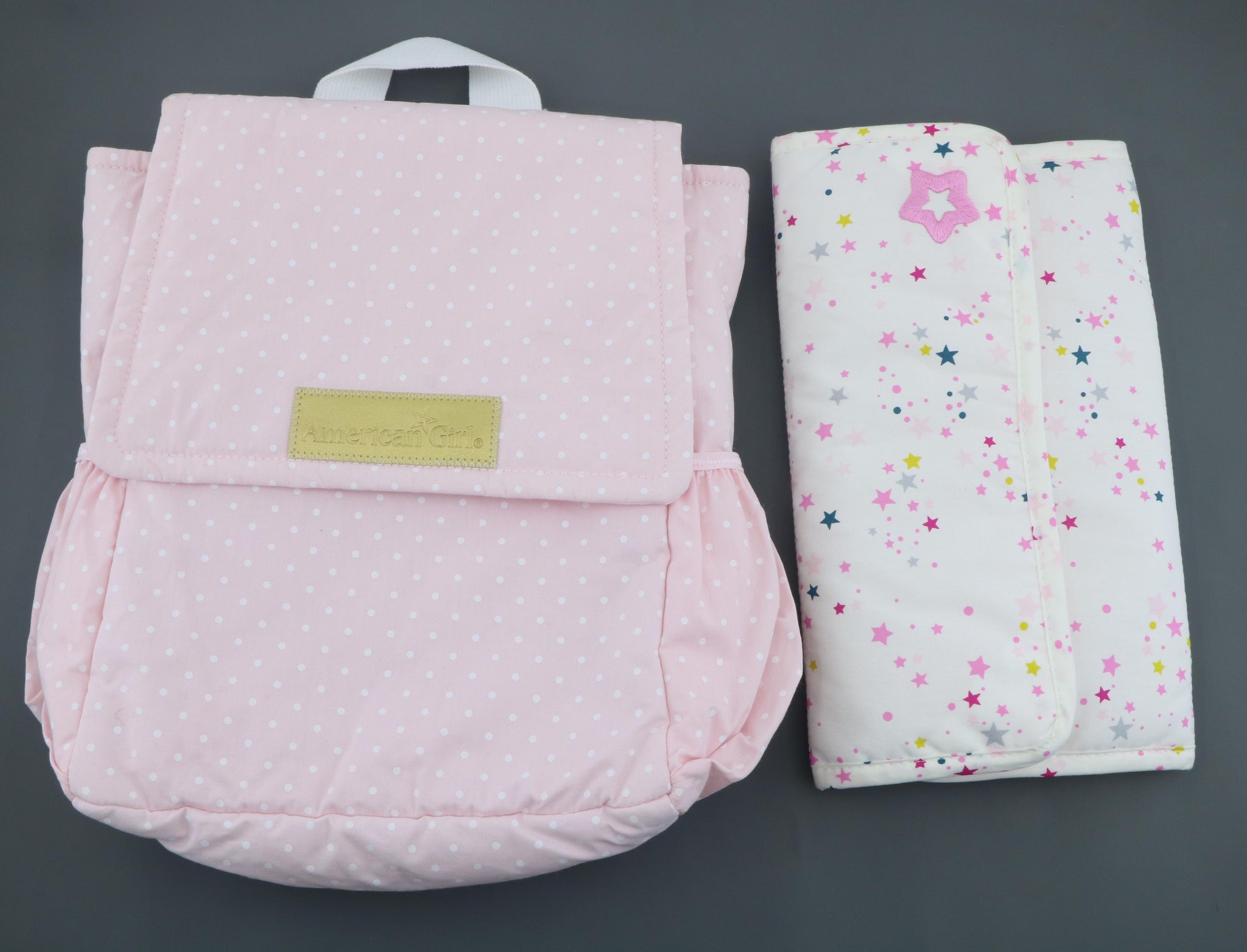 American Girl On-the-Go Diaper Bag & Changing Pad Set - Girls Kids Pretend Play Accessory