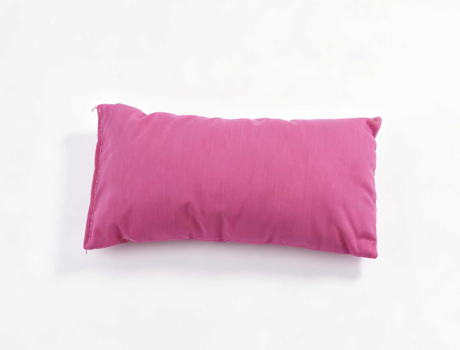 Solid Pink Diamond Grid Print Mini Fabric Pillow Bedding Prop for 18'' Doll Sleepover Bedroom Pretend Play