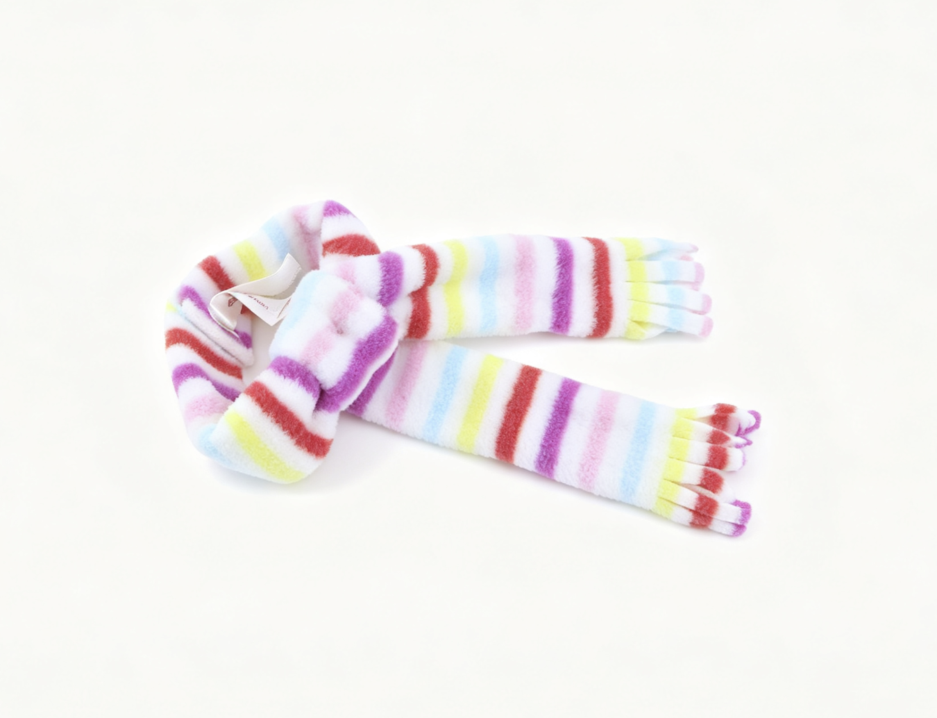 Rainbow Striped Fleece Scarf Cold Weather Accessory for 18'' Doll Winter Warm Dress Up Play