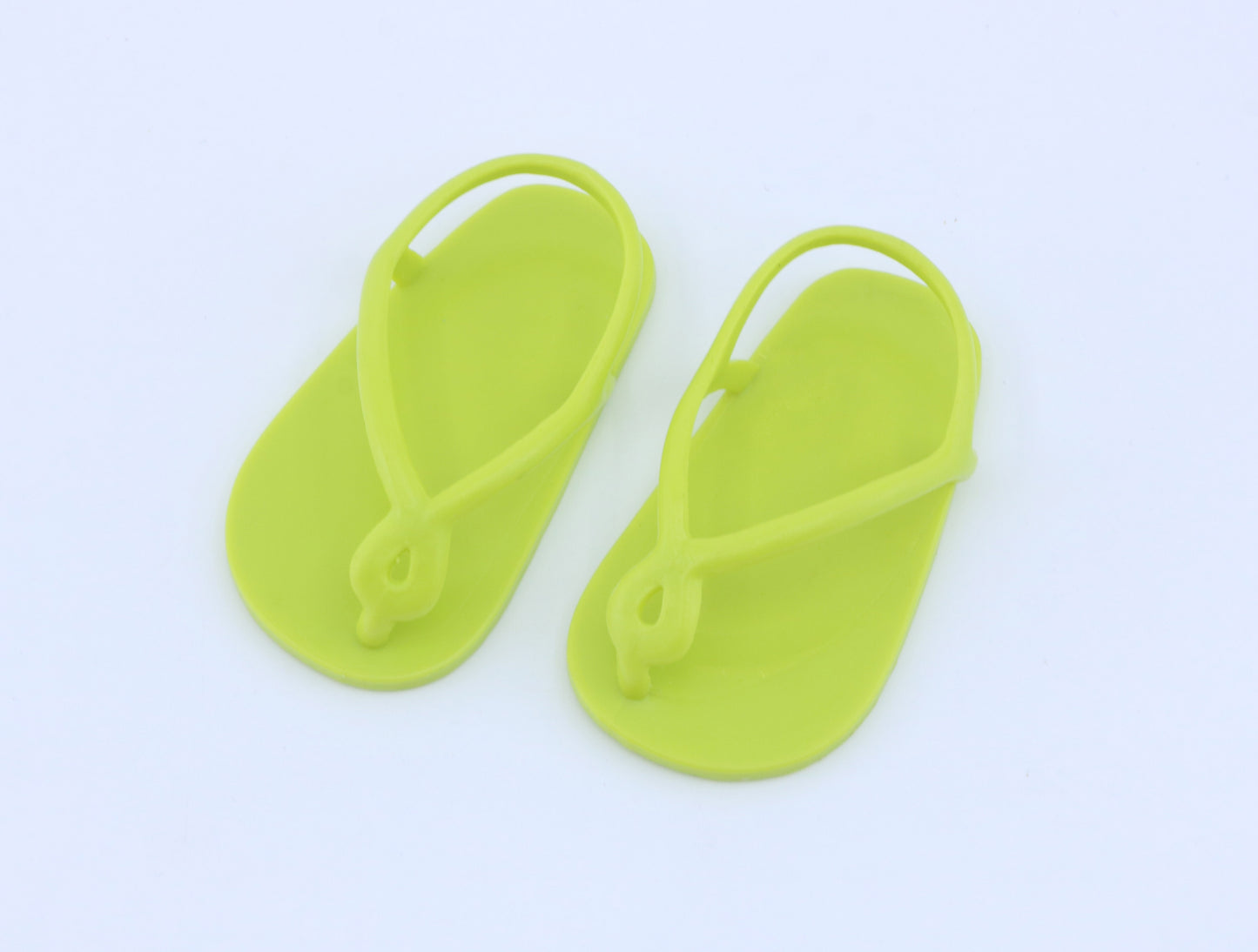 American Girl Neon Green Flip Flops with Heel Strap for 18'' Doll Shoes