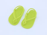 American Girl Neon Green Flip Flops with Heel Strap for 18'' Doll Shoes