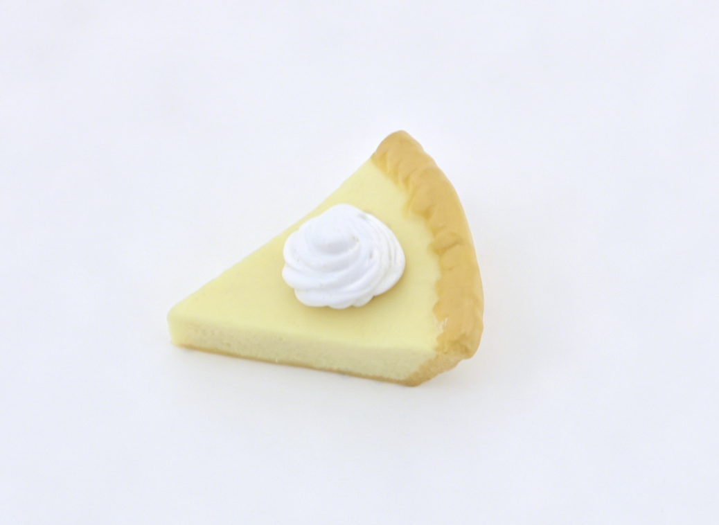 Mini Cream Pie Slice With Whipped Cream Pretend Dessert Prop FOR 18'' DOLL | Doll Luau Bakery & Tea Party Accessory