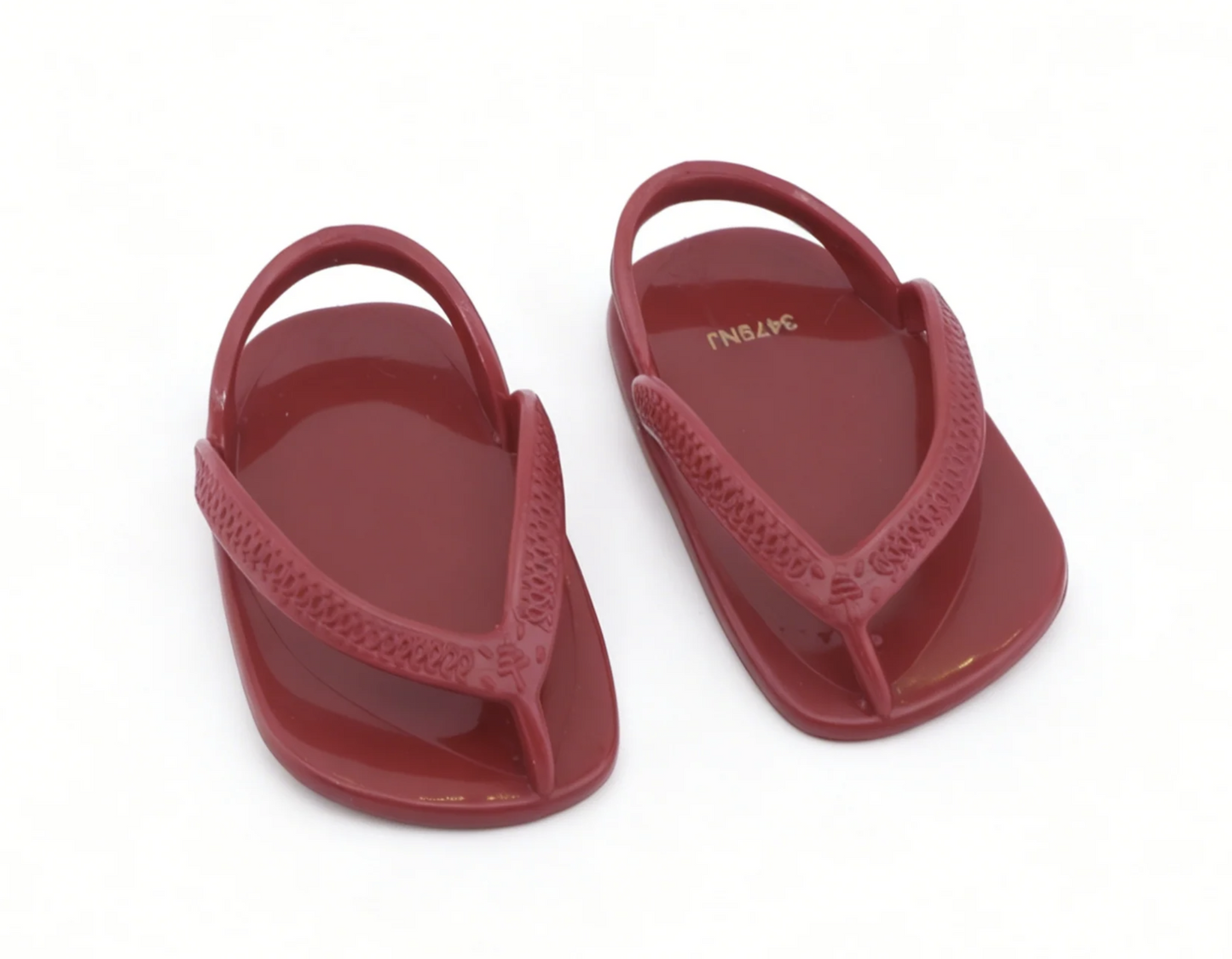 Red Back-Strap Flip Flops Thong Sandals for 18" Doll Sun & Fun Outfit