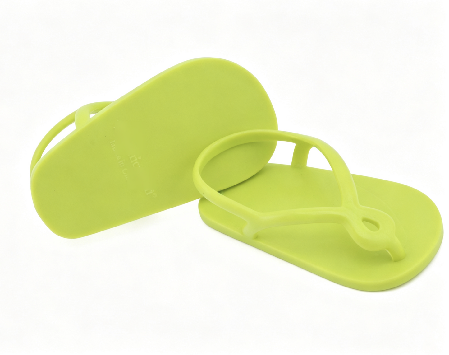 Neon Green Flip Flops with Rear Heel Strap Summer Beach Sandal Shoes for 18'' doll