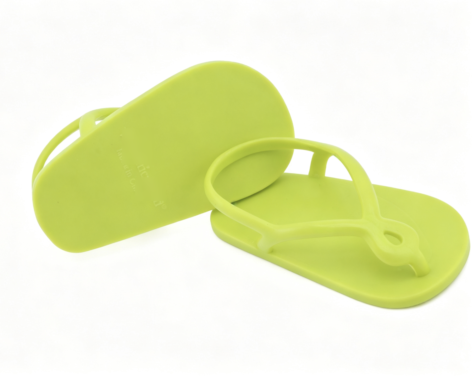 Neon Green Flip Flops with Rear Heel Strap Summer Beach Sandal Shoes for 18'' doll