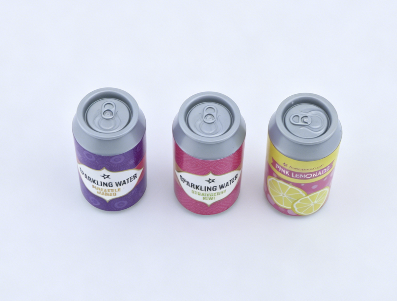 American Girl Mini Soda Can 3 Pack Sparkling Water Pink Lemonade For 18'' Doll Kitchen Drink Accessory