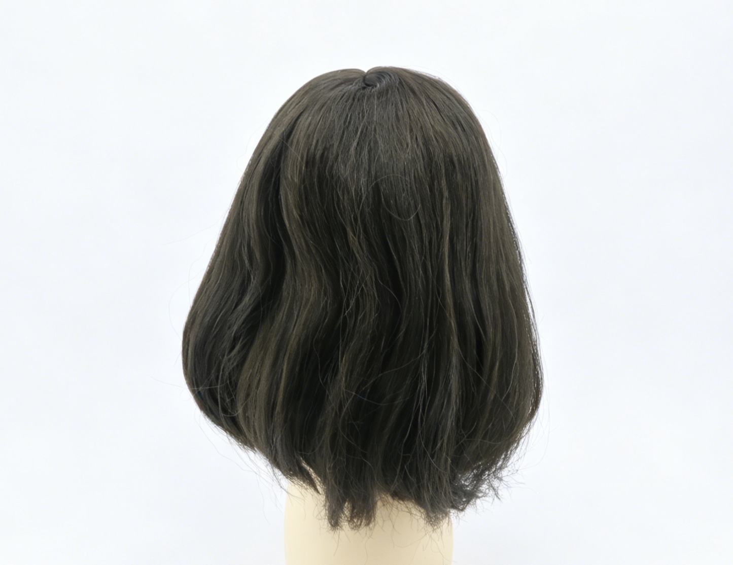 Dark Tea Brown Middle Part Shoulder Bob Wig For 18'' Fashion Girl Doll | Synthetic Doll Replacement Hair Accessory