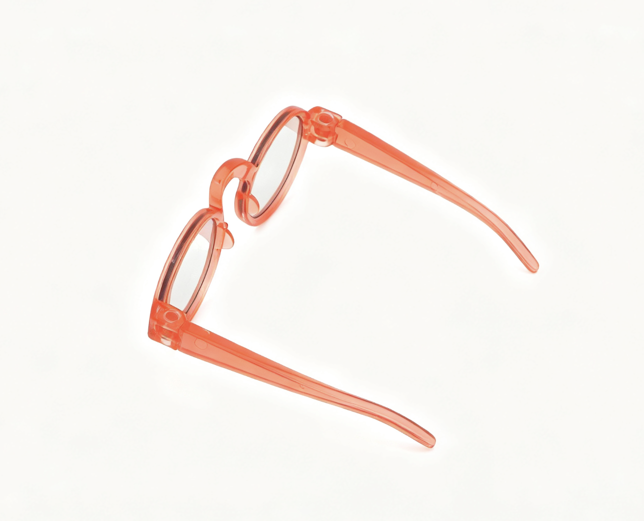 Transparent Orange Round Frame Mirror Lens Sunglasses Summer Photo Prop Accessory for 18'' doll