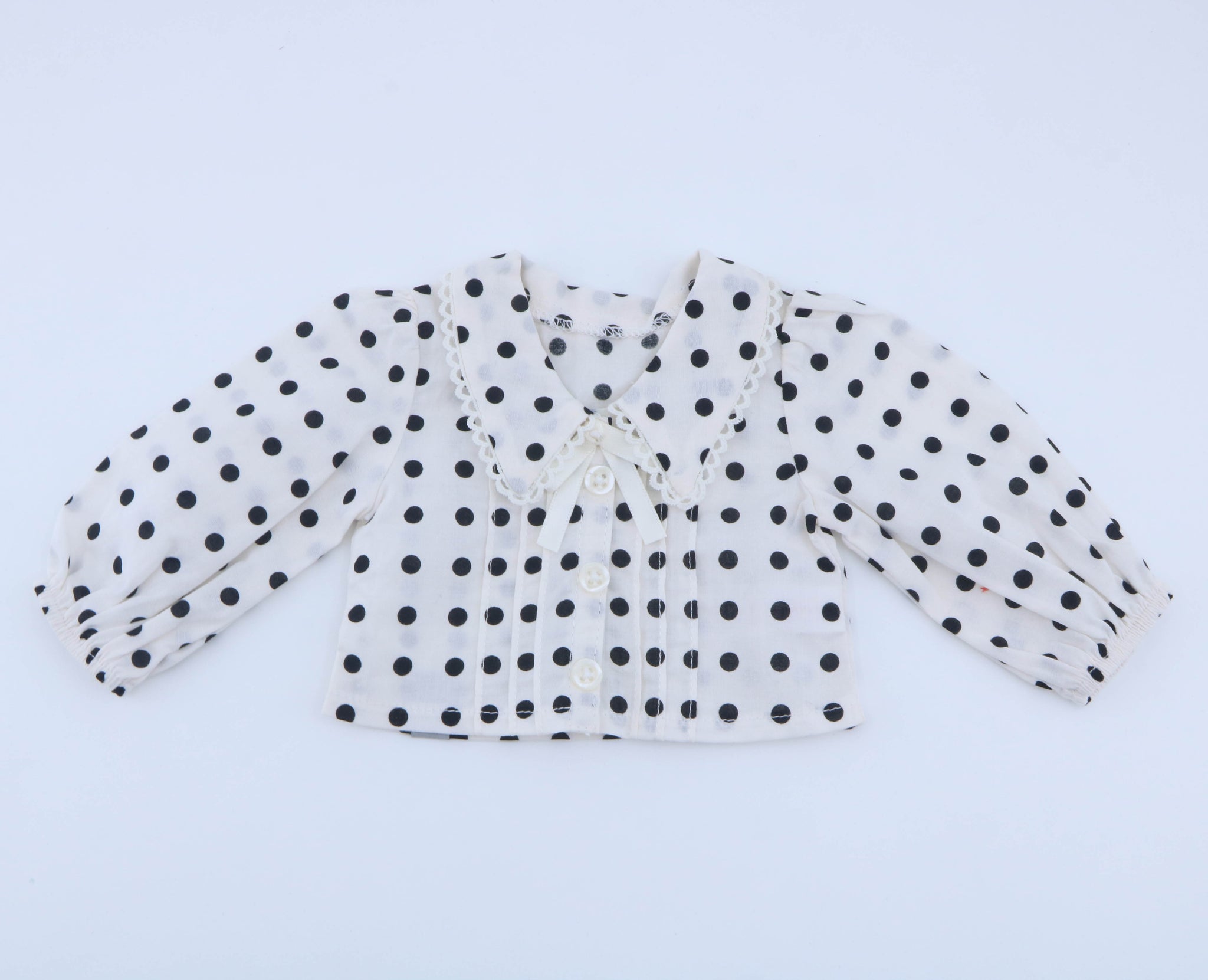 American Girl White Polka Dot Lace Collar Blouse - From Mix & Match Collection - For 18" Dolls