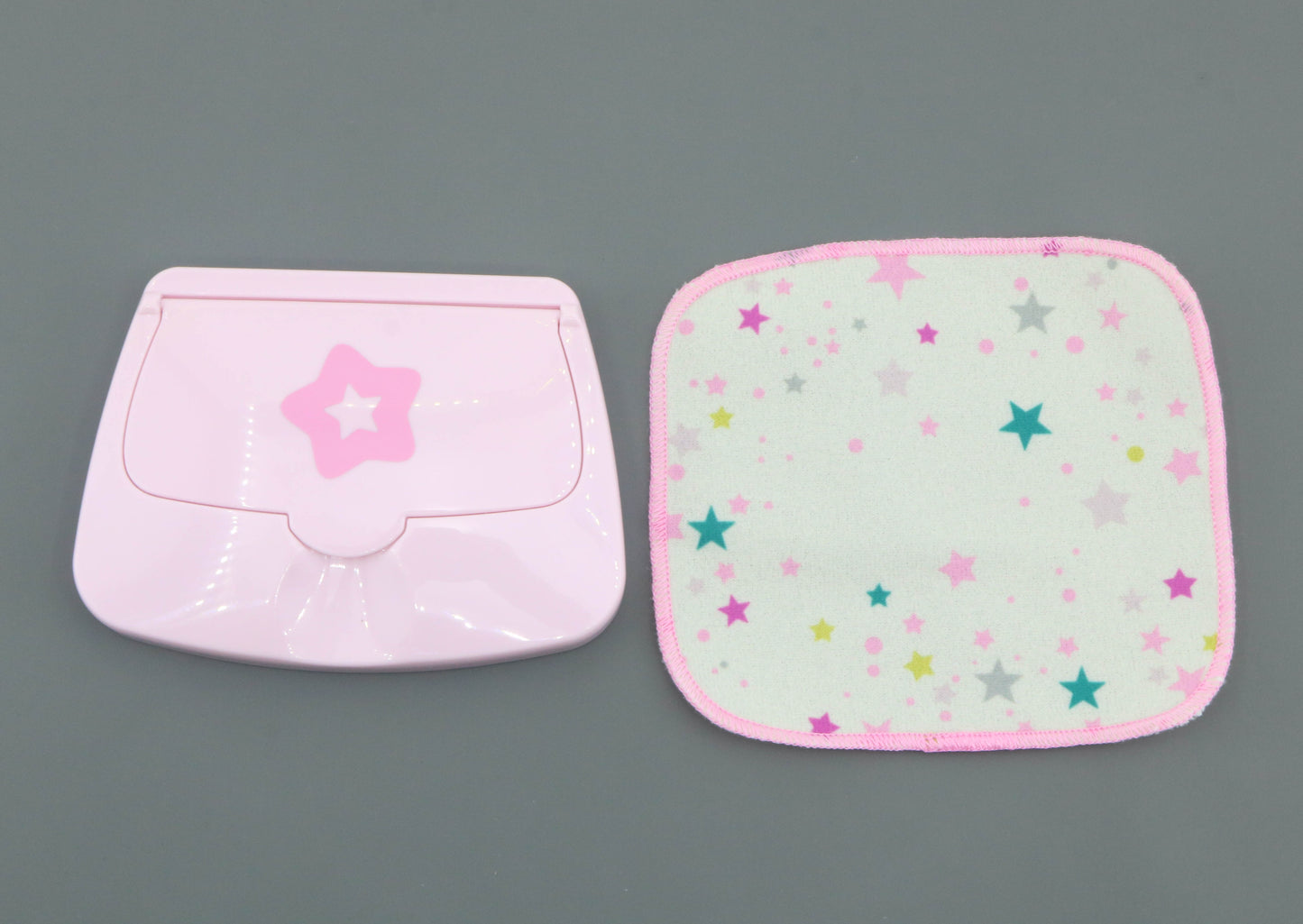 American girl pink wipe case & cloth wipe for 15'' doll On-the-Go Diaper Bag