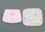 American girl pink wipe case & cloth wipe for 15'' doll On-the-Go Diaper Bag
