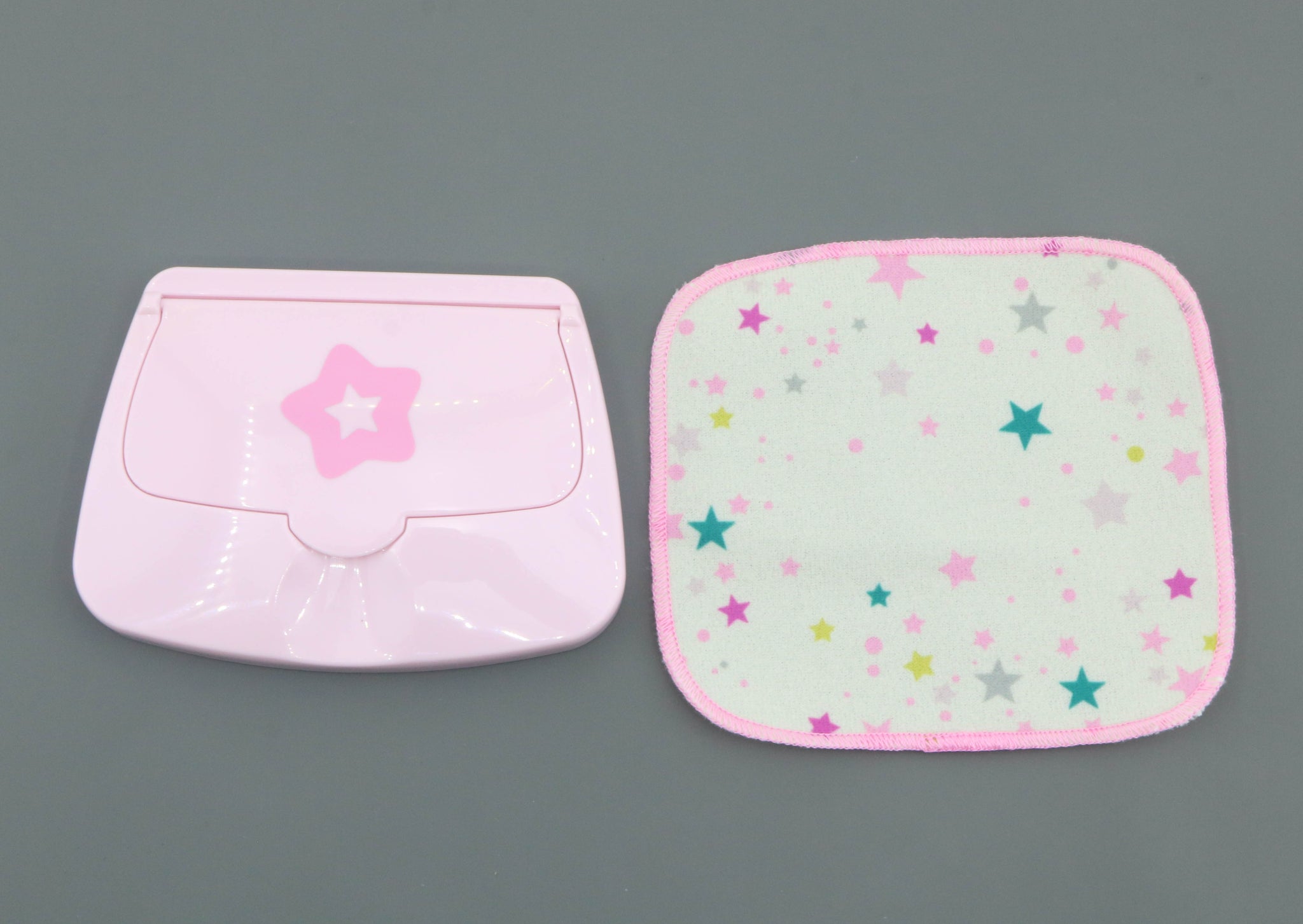 American girl pink wipe case & cloth wipe for 15'' doll On-the-Go Diaper Bag