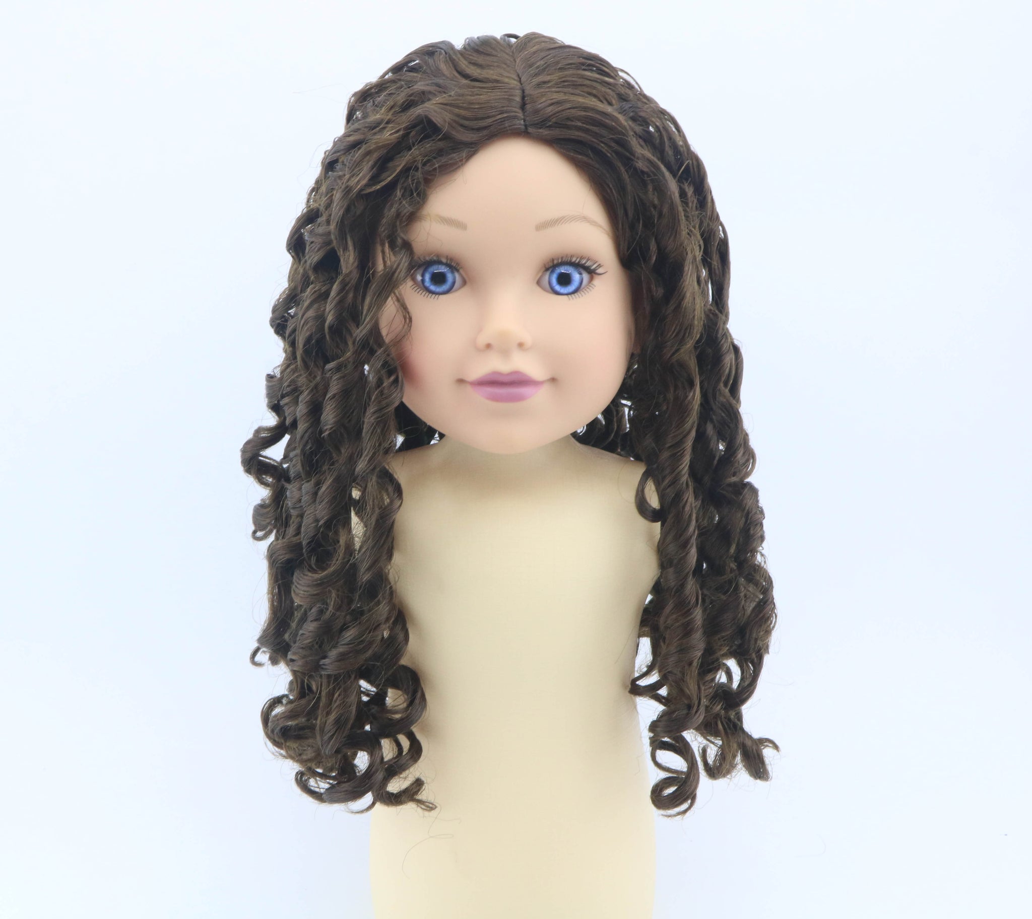 Authentic American Girl Dark Brown Curly Doll Wig for 18'' Doll Accessories