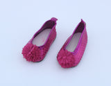 Sequin Flower Slip-On Flats for 18" Dolls
