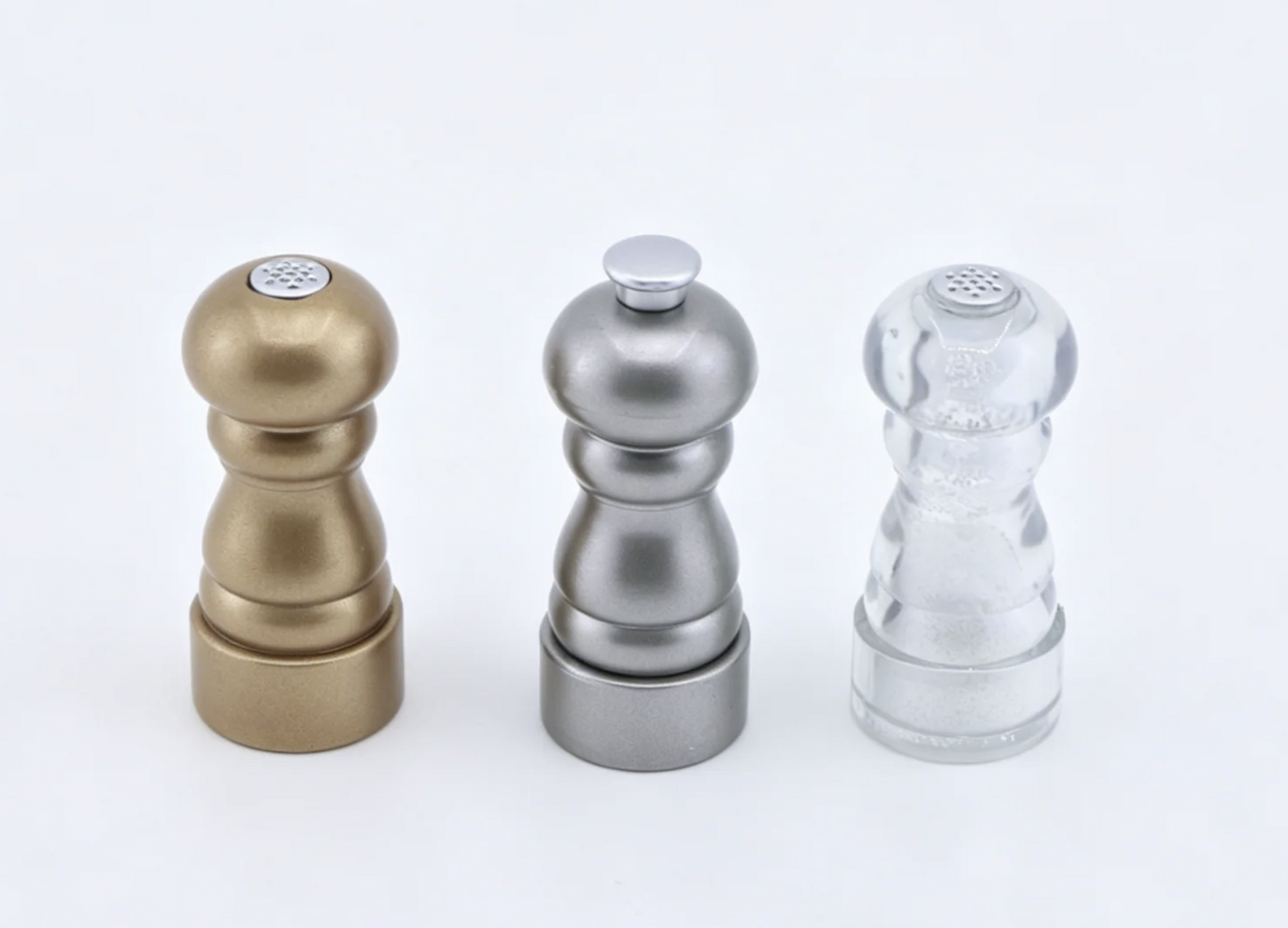 Salt Pepper Grinders | 3-Piece Mini Dining Spice Set - 18" Doll Accessory