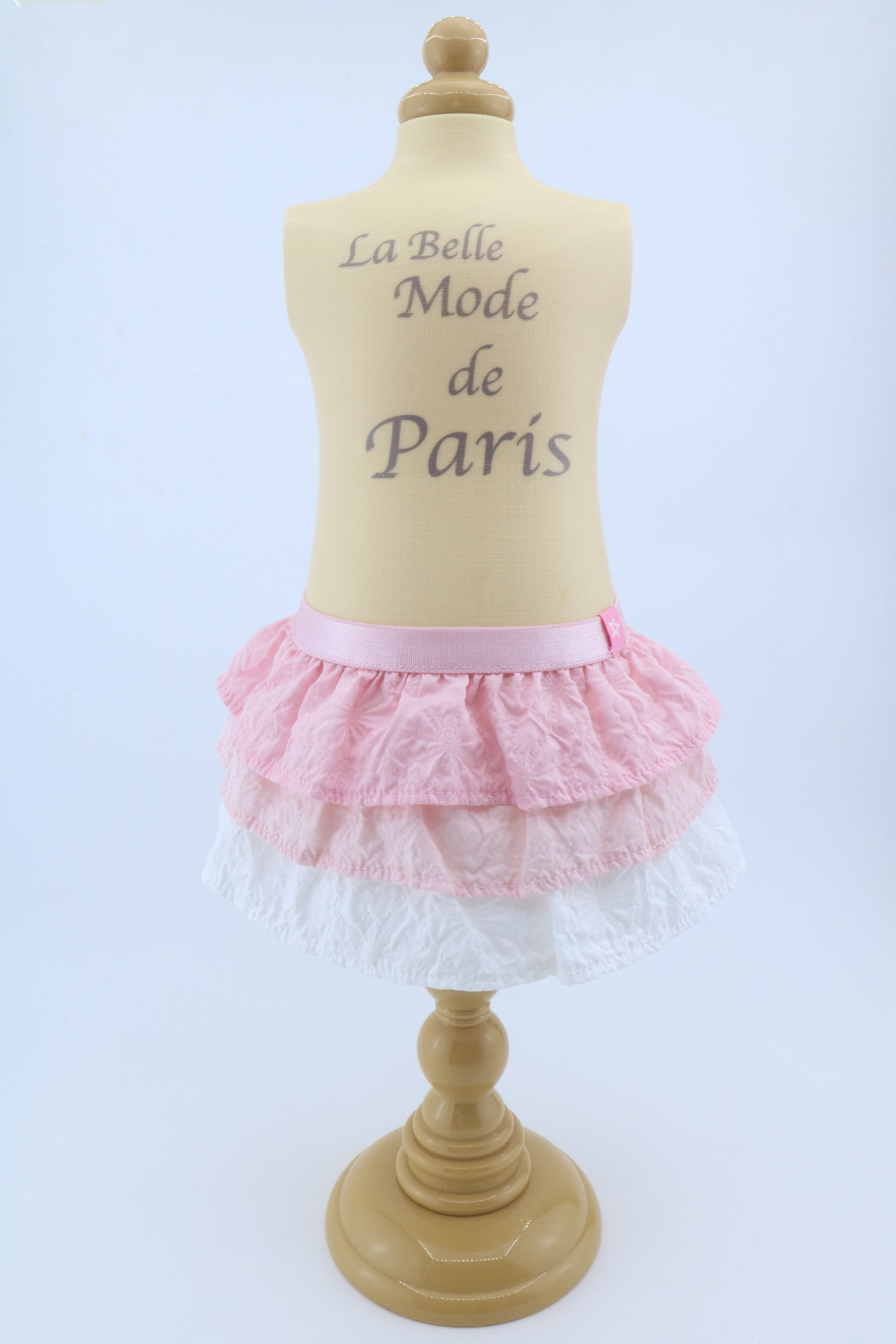 American Girl Pink & White Tiered Ruffle Skirt for 18'' Doll Clothes