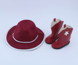 American Girl Red Cowboy Hat & Star Boots Set for 18'' Doll