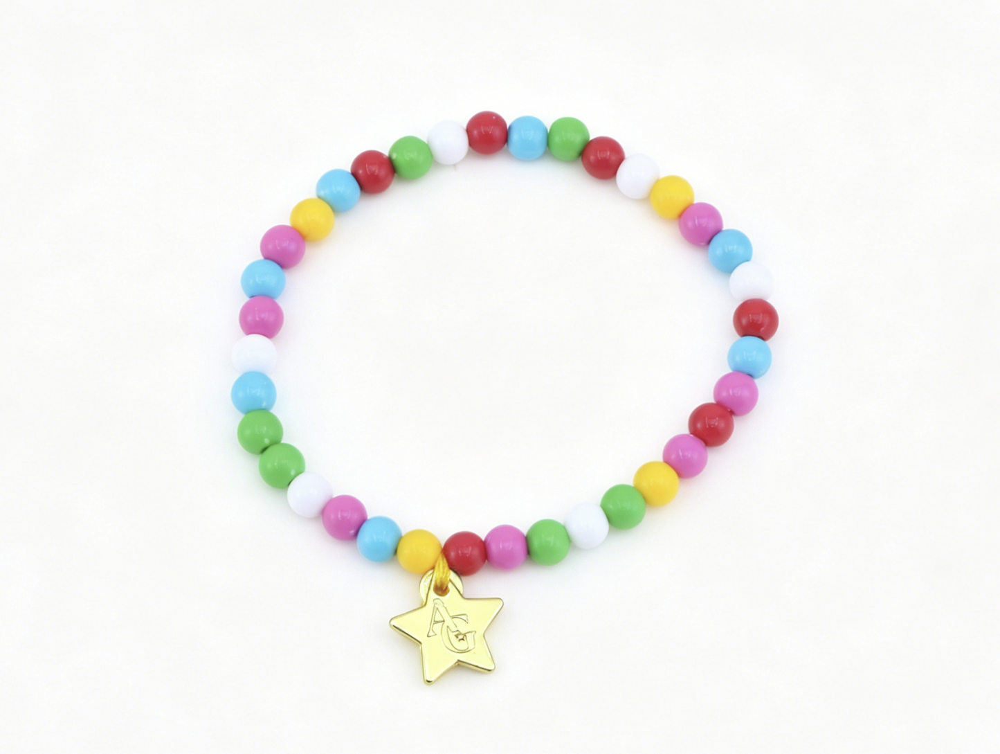 American Girl Rainbow Beaded Star Charm Necklace FOR 18'' DOLL