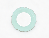 Mint Green Scalloped Dot Rim Mini Dinner Plate Pretend Tableware FOR 18'' DOLL | Doll Dining Kitchen Accessory