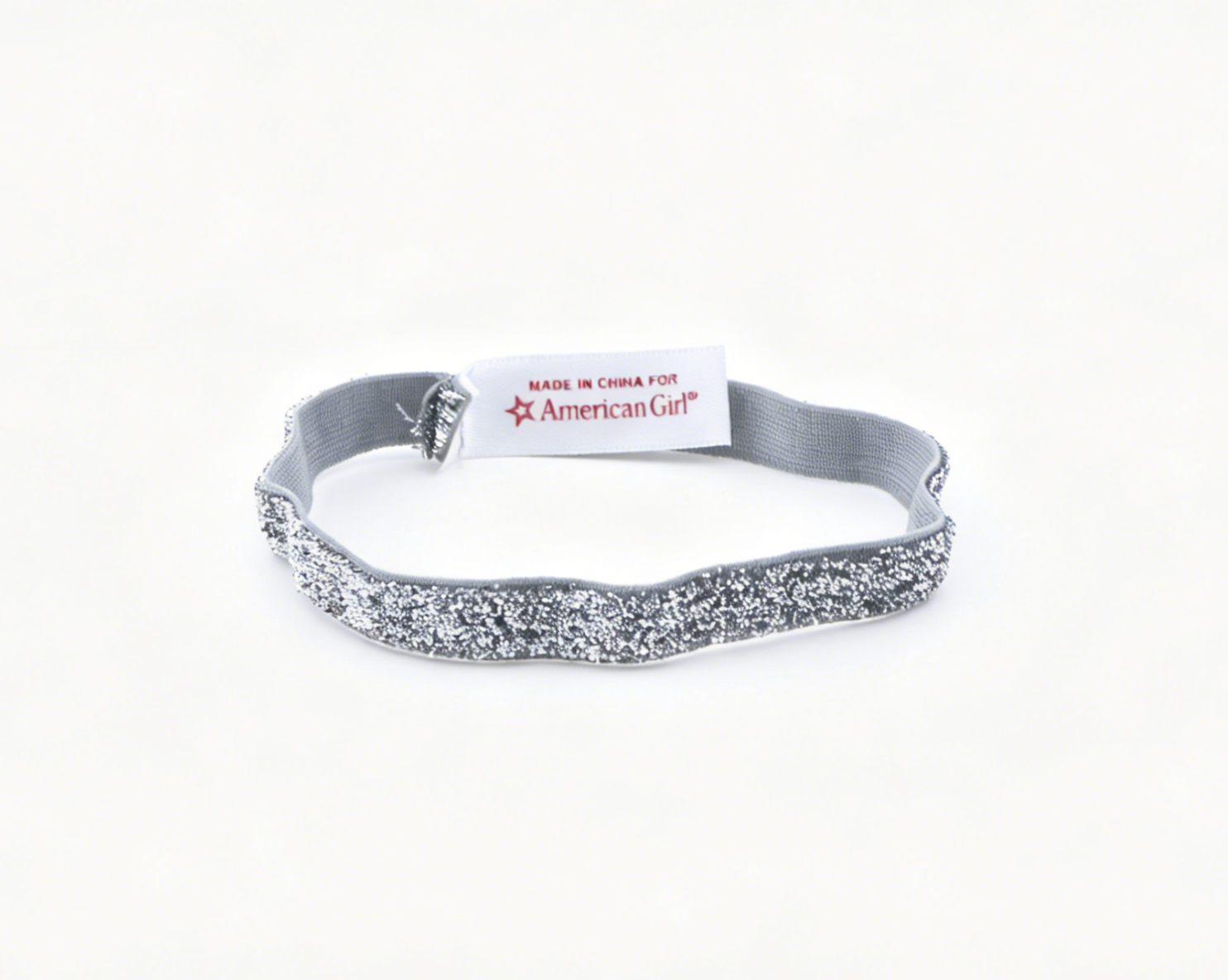 Authentic American Girl Silver Glitter Elastic Belt Accessory For 18'' Doll