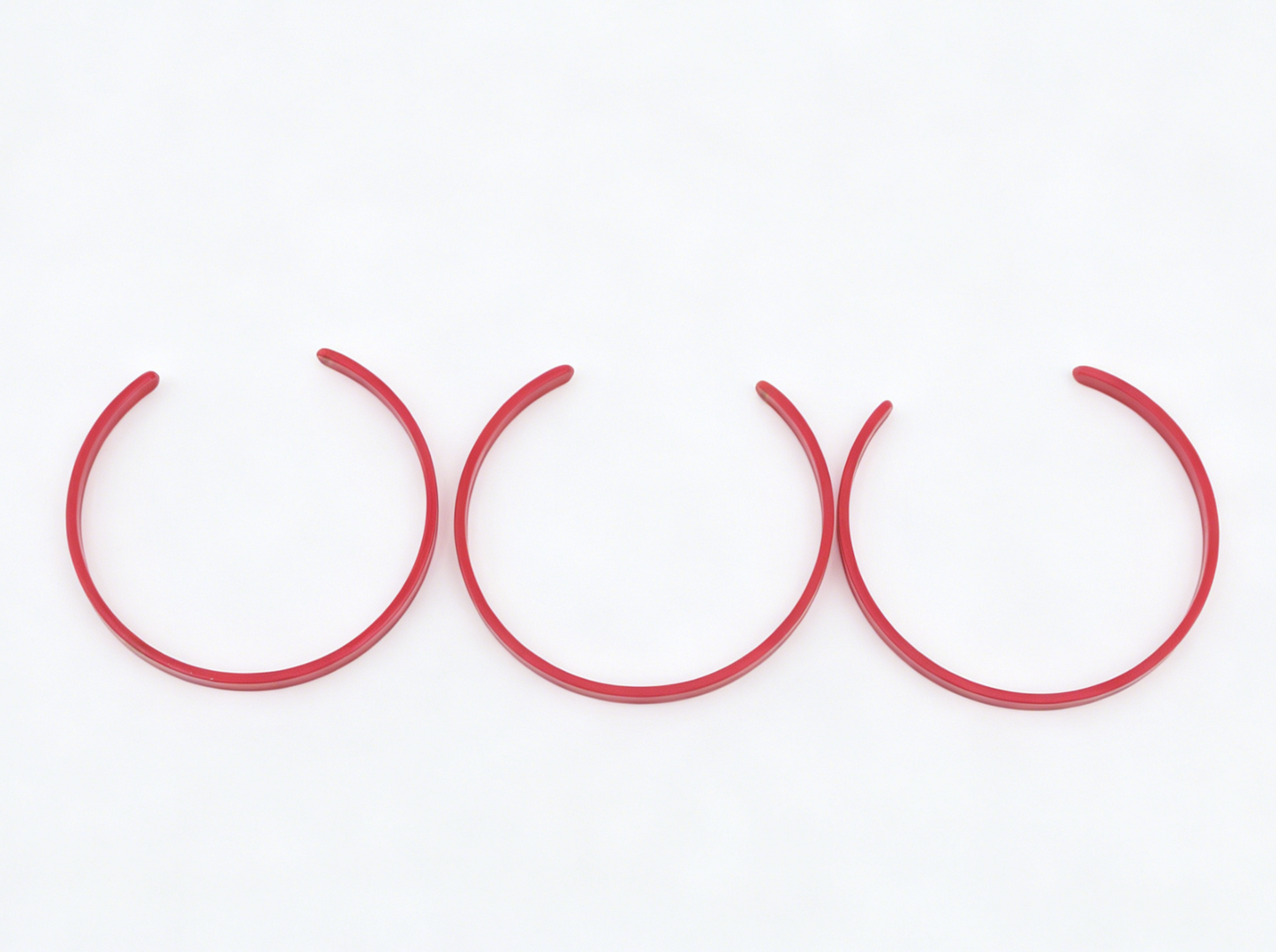 American Girl 3Pcs Red Plastic Headbands For 14.5'' Doll Hair Accessory