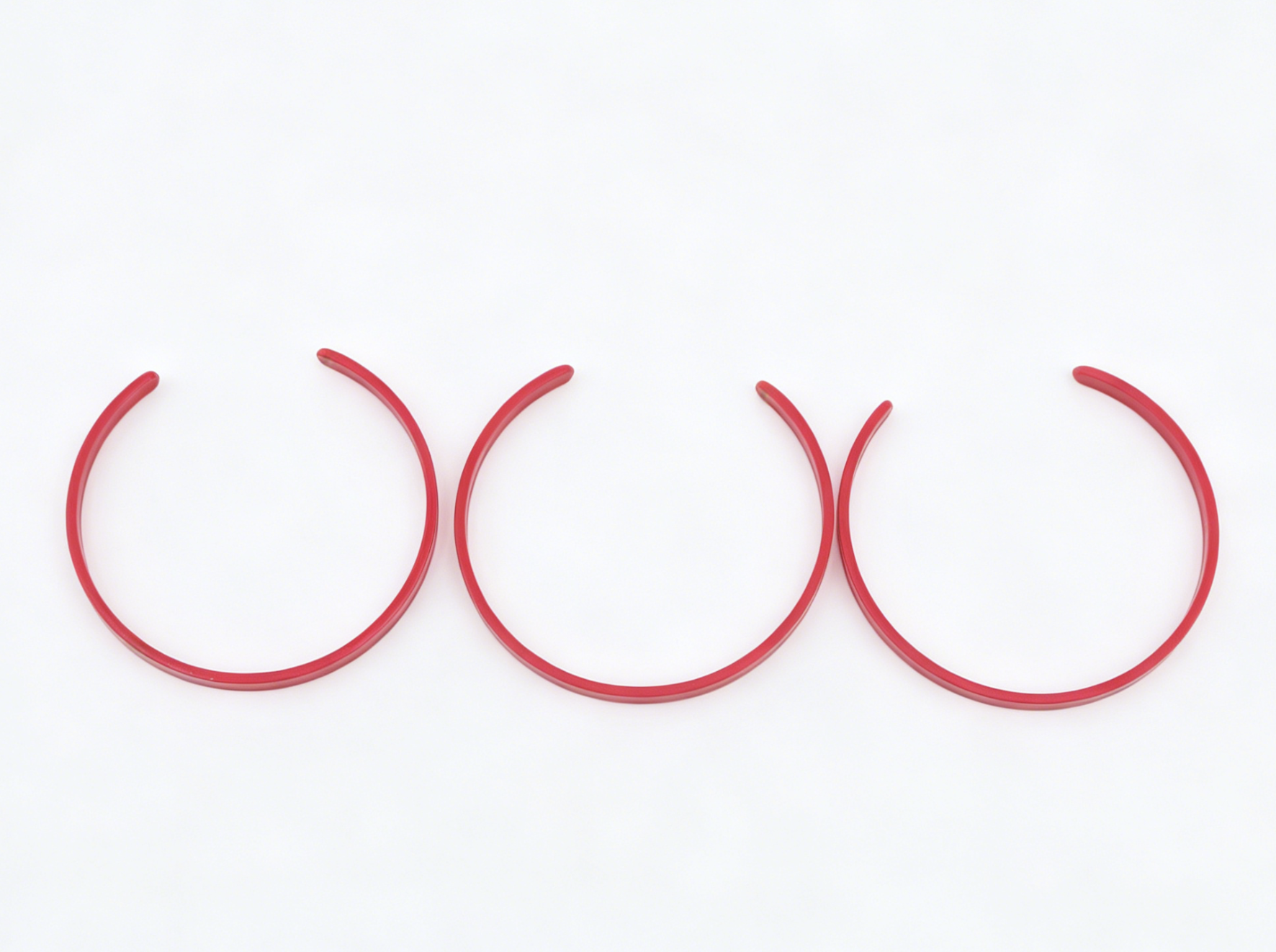 American Girl 3Pcs Red Plastic Headbands For 14.5'' Doll Hair Accessory